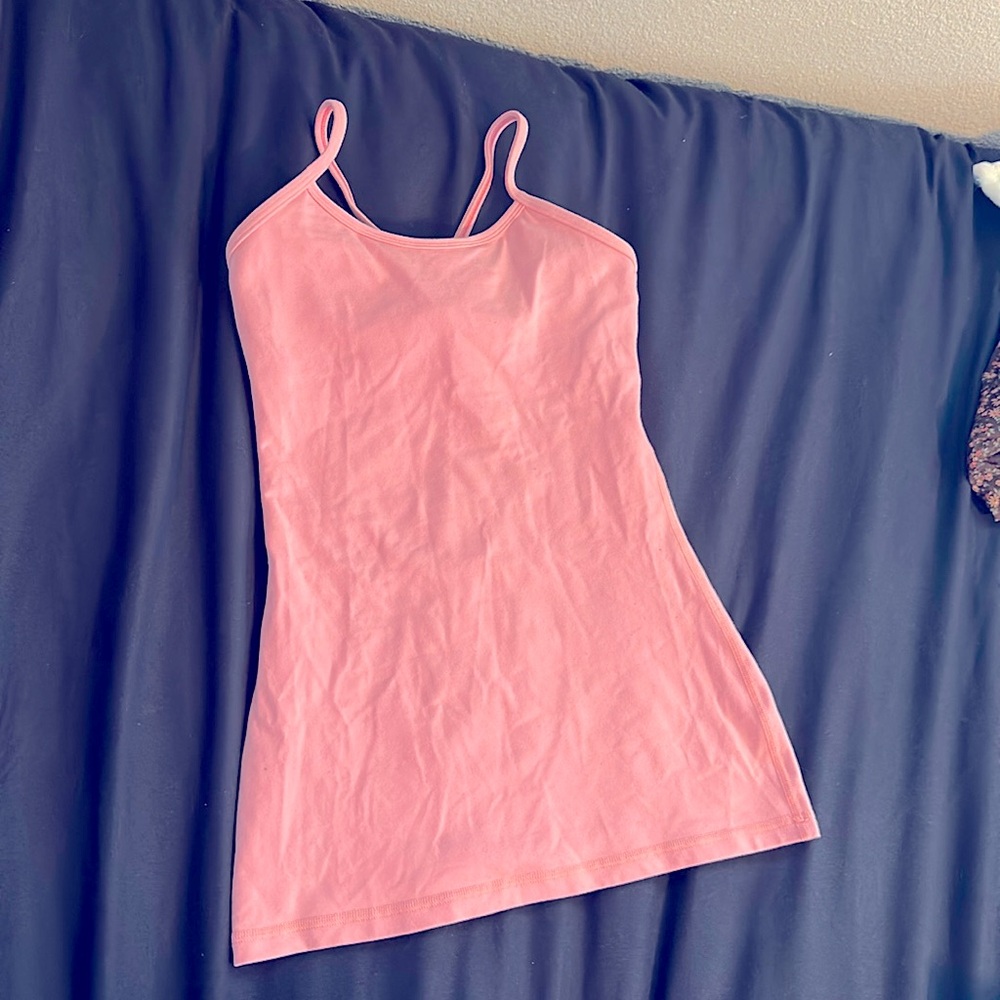 Light pink lululemon athletic tank top